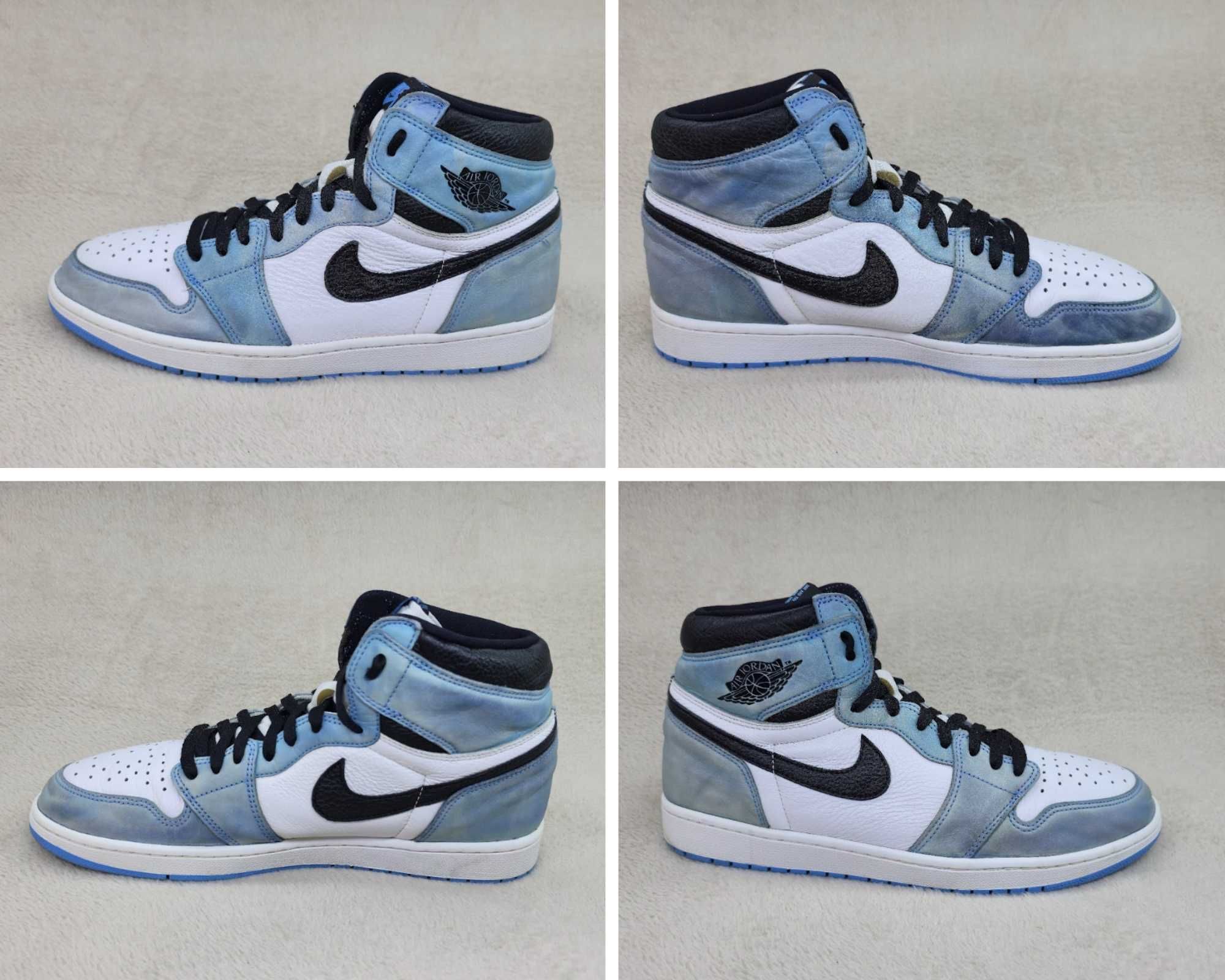 Jordan 1 Retro High OG White-Black-University Blue - mărime 47.5