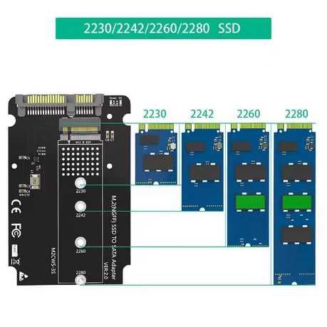 Adaptor SSD M.2 la SATA III 6Gbps SSD 2.5 inch M2 B-Key SSD carcasa al