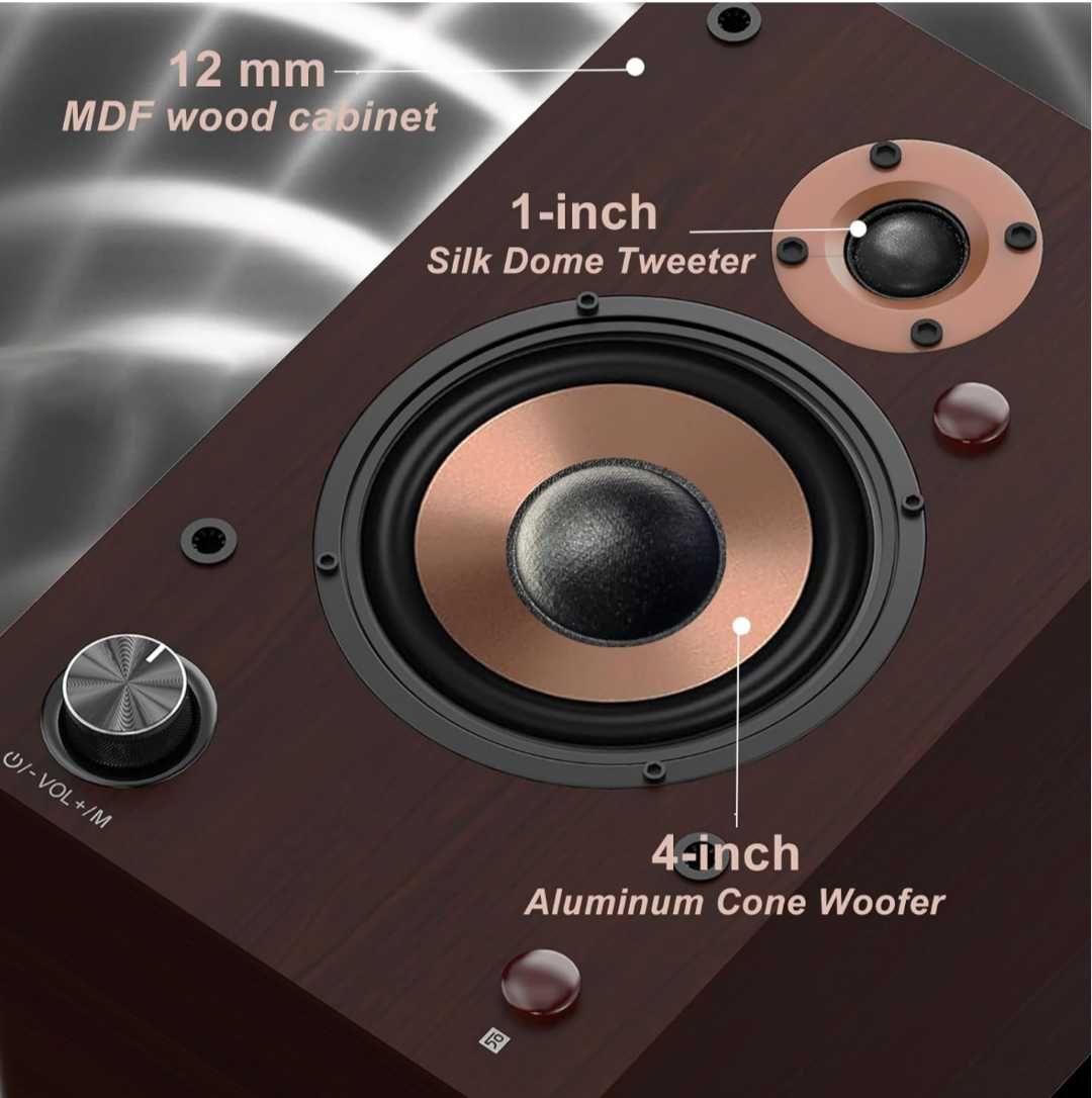 LONPOO LP-42M Bluetooth високоговорители RCA, USB, AUX-IN портове