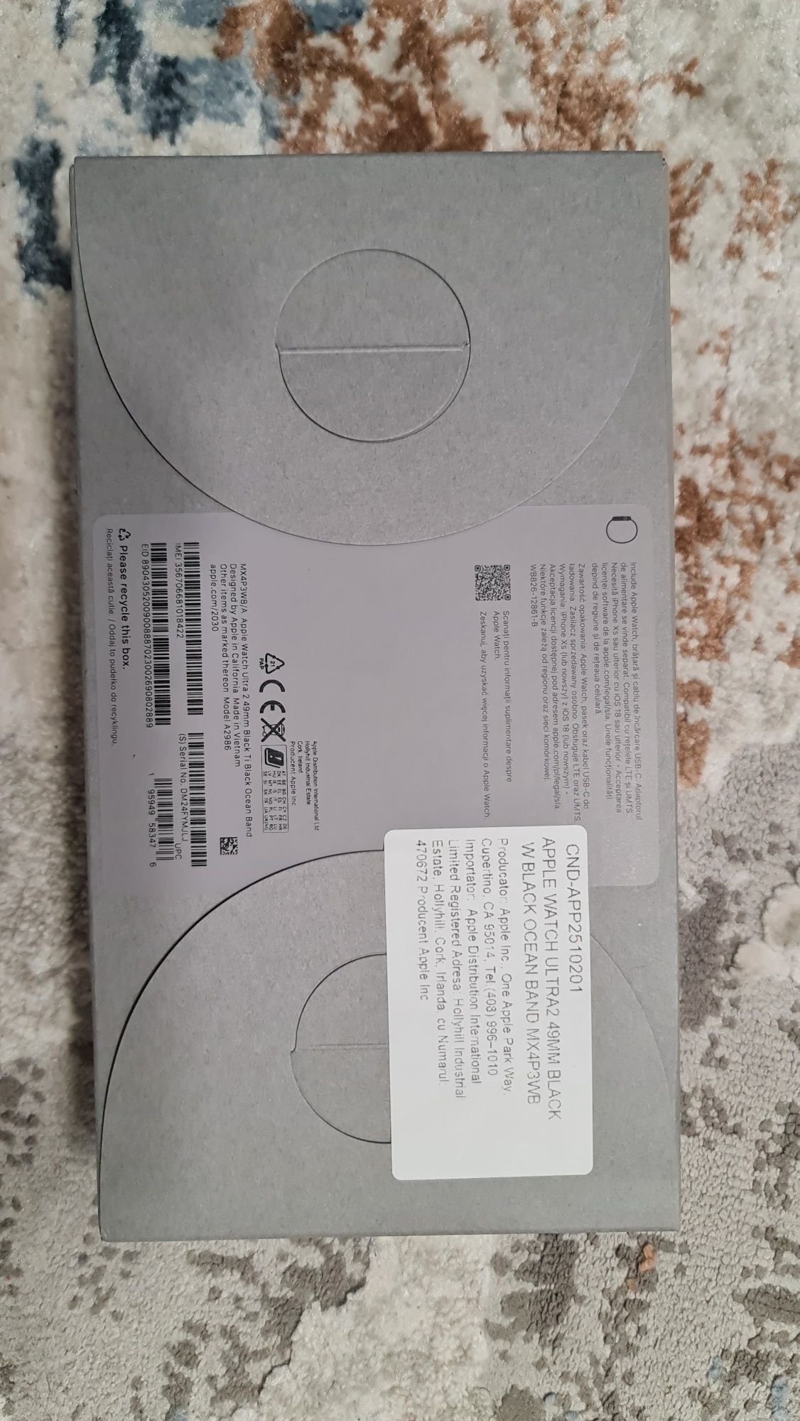 Ceas Apple Watch Ultra 2, 49mm, cutie sigilata, garantie Orange 2 ani