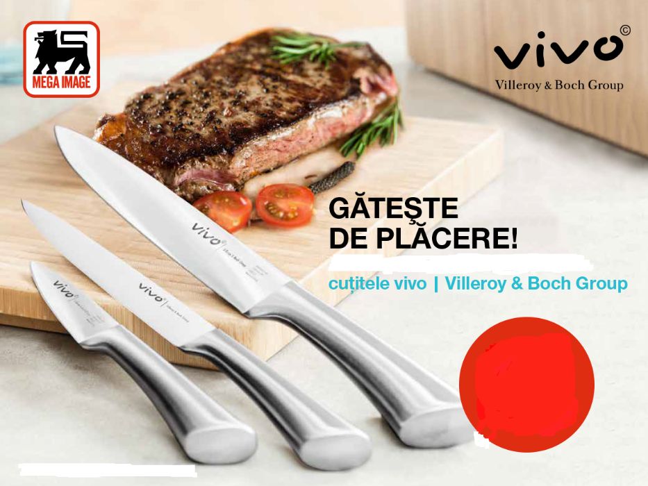 Set nou suport tocator bambus 7 cutite foarfeca Vivo Valleroy Boch