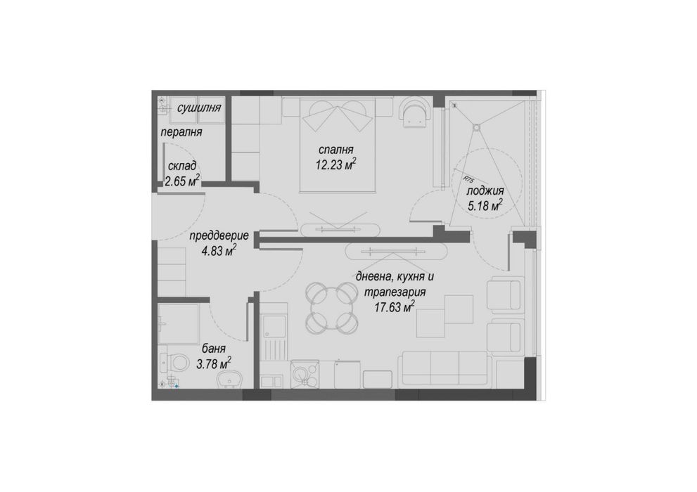 Продава се Двустаен апартамент в София, Студентски град - 64 кв.м за 2250 €/кв.м - Снимка #1