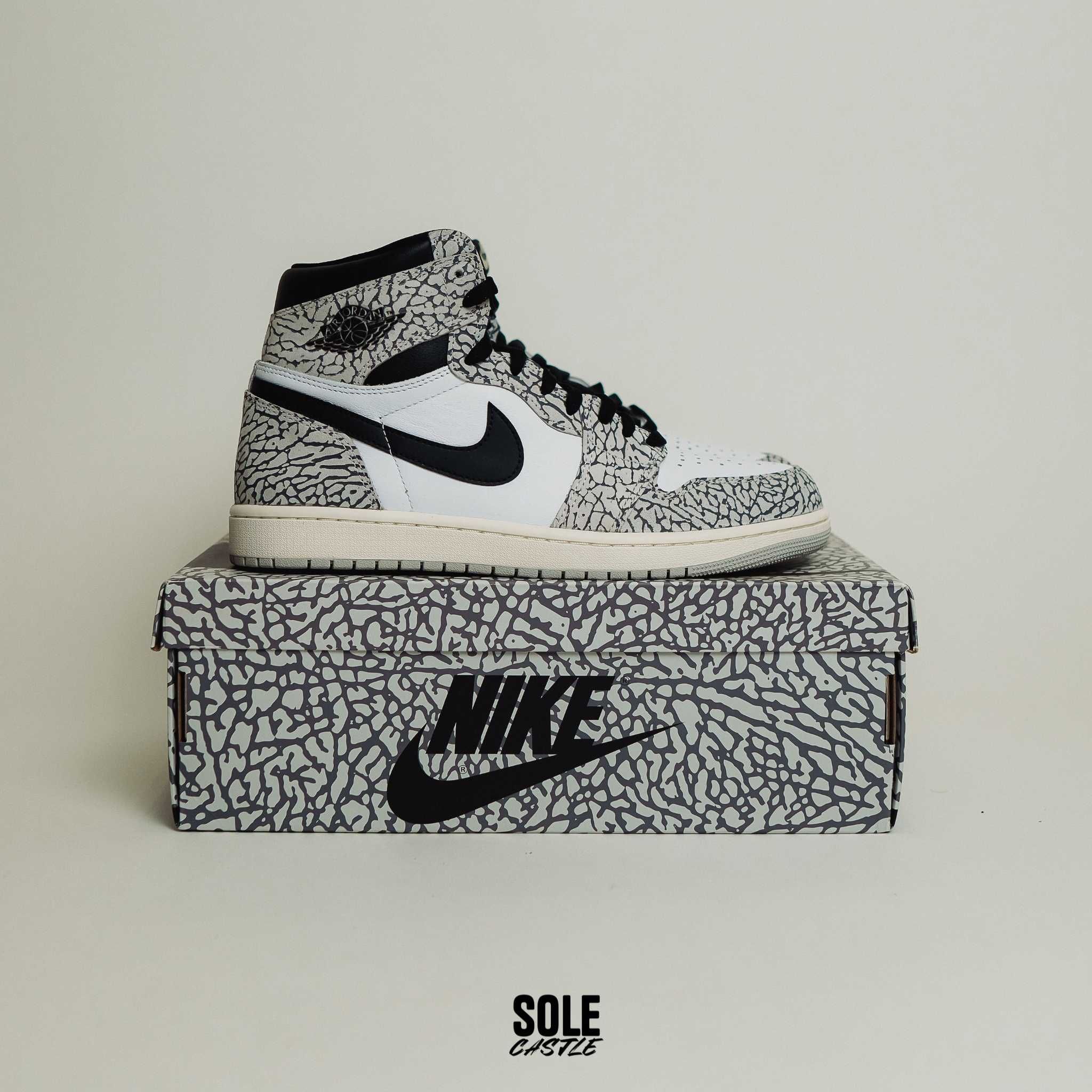 Nike Air Jordan 1 High OG "White Cement" (nu puma, dunk sau yeezy)