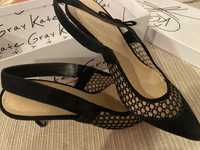 Sandale stiletto - piele intoarsa - Kate Grey - 40