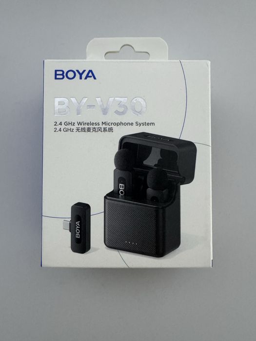 Microfon mobil wireless, BOYA BY-V30, pentru Android/iPhone
