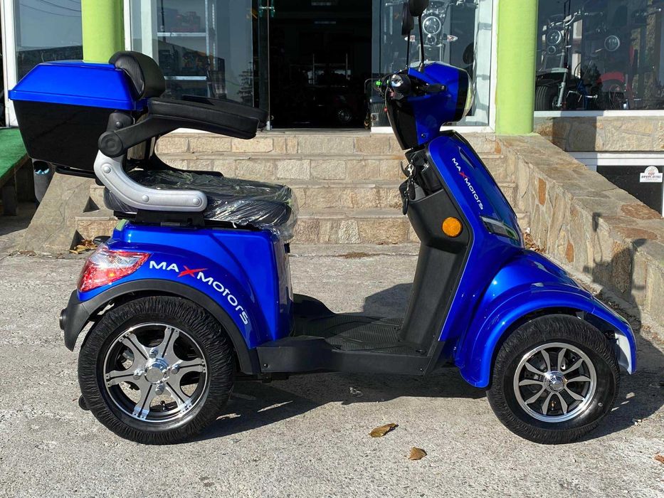 Електрическа четириколка FM4-LUX 1500W-1000W- Синя с 2год. гаранция