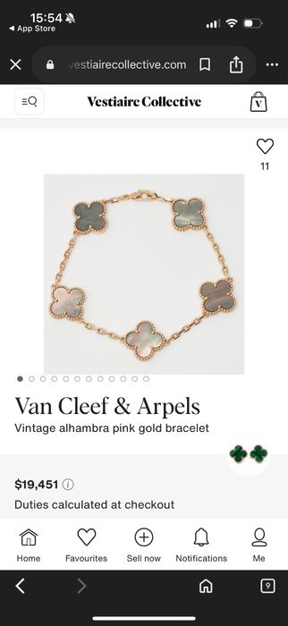 Гривна van cleef 18 K