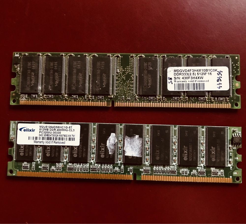 Placute memorie PC-DDR1 / panglica