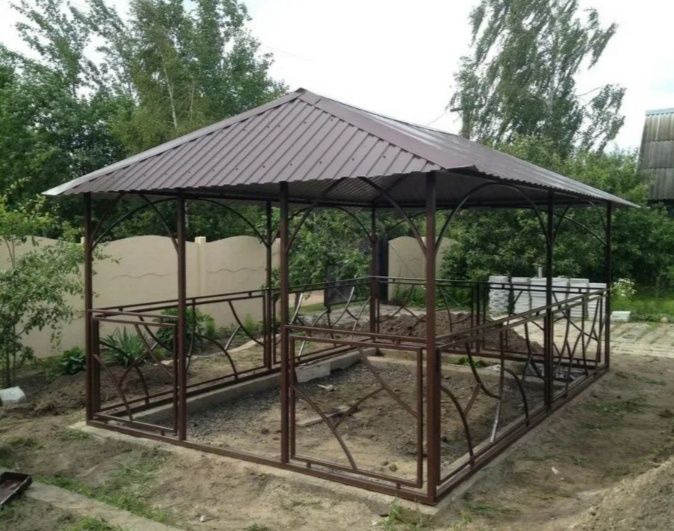 Беседки,двери,ангары,балконы,перила,вольеры,ограды, заборы, ворота и