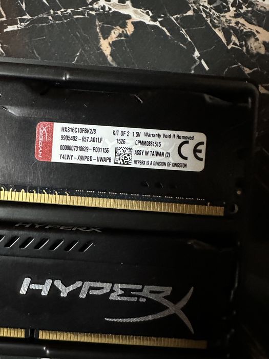 Memoria RAM Hyperx Fury DDR3 2x4GB 1600 MHz