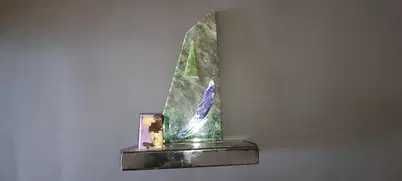 Композиция из редких камней (чароит, нефрит,лазурит,змеевик)