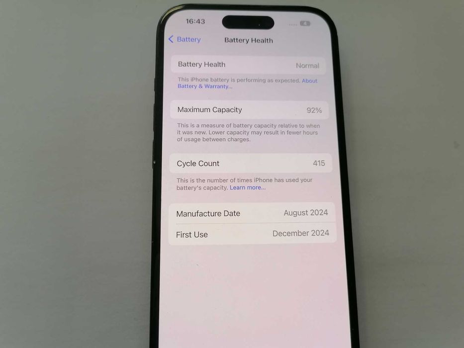 Мобилен телефон Apple Iphone 15 128GB 92%
