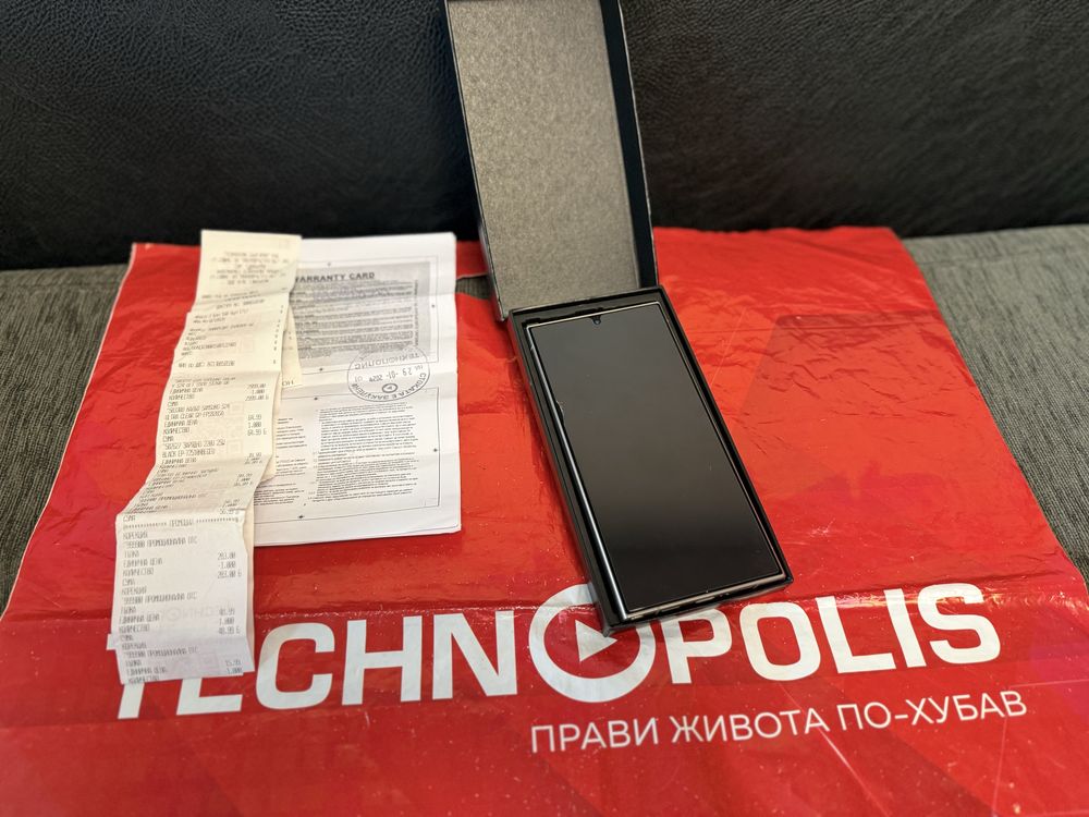 КАТО НОВ 512GB Samsung S24 Ultra 12GB Гаранция Technopolis до 2026