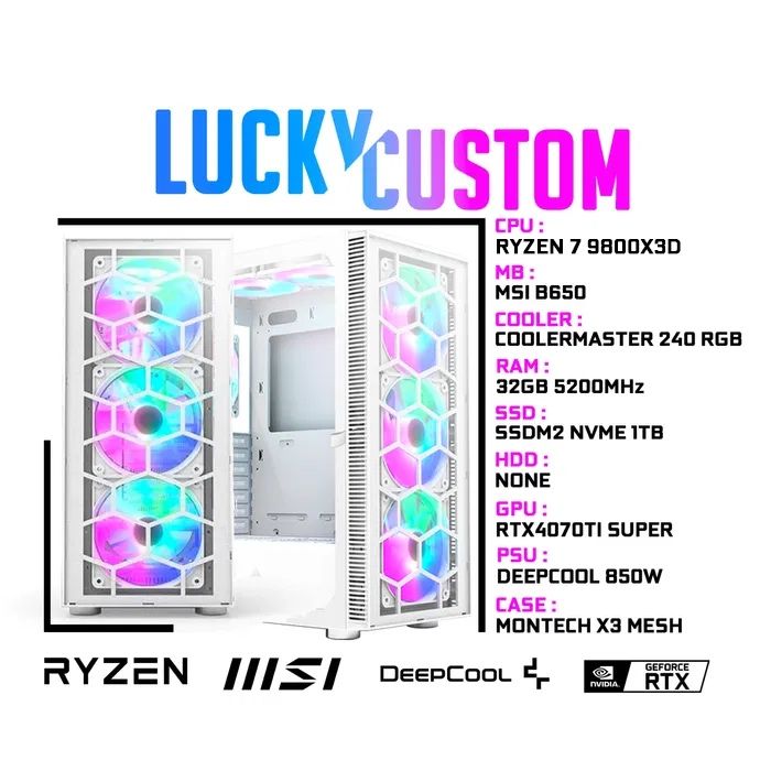 [RYZEN] Gigabyte B650M WiFi Ryzen 9800X3D DDR5 32Gb RX7800XT 16G