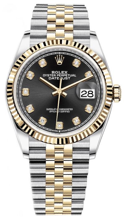 Rolex datejust 36mm steel and yellow gold