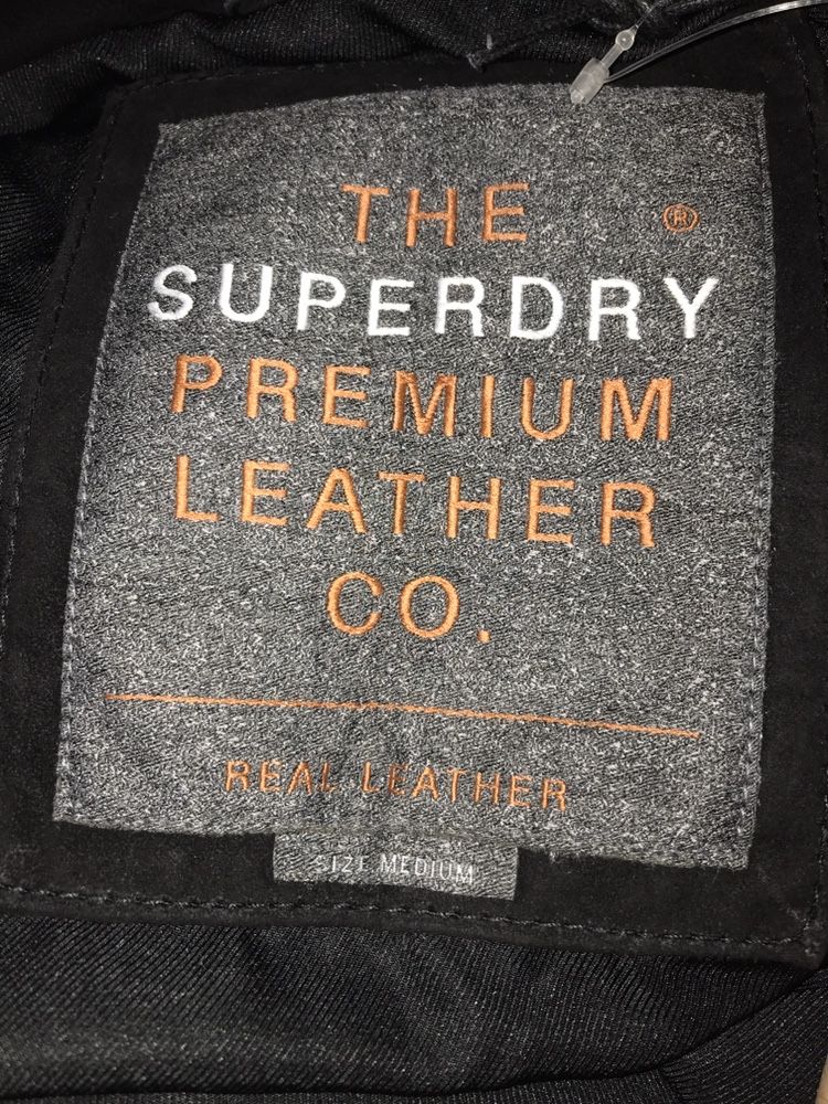 Superdry cascade кожено яке M Medium с етикети