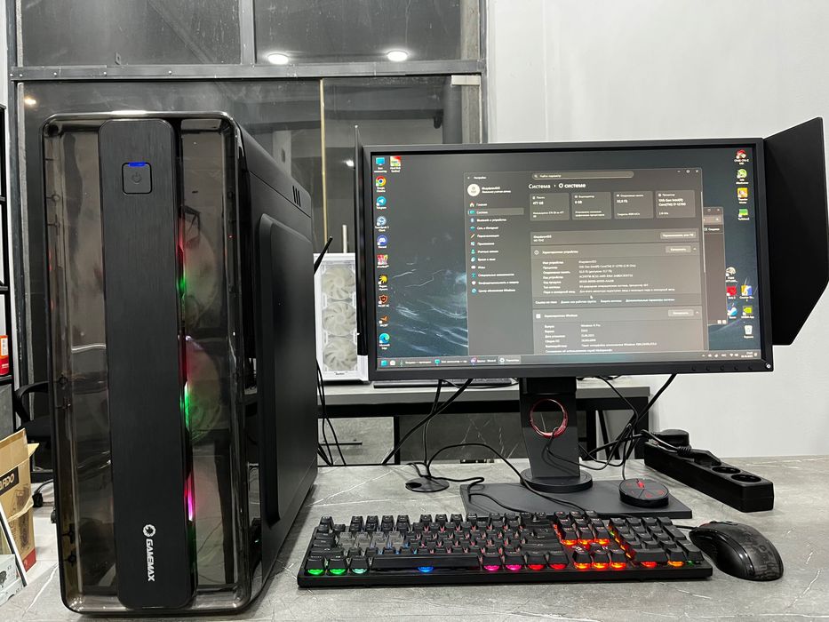 Игровой компьютер монитор Benq Zowie 240Hz видеокарта Rtx3060Ti