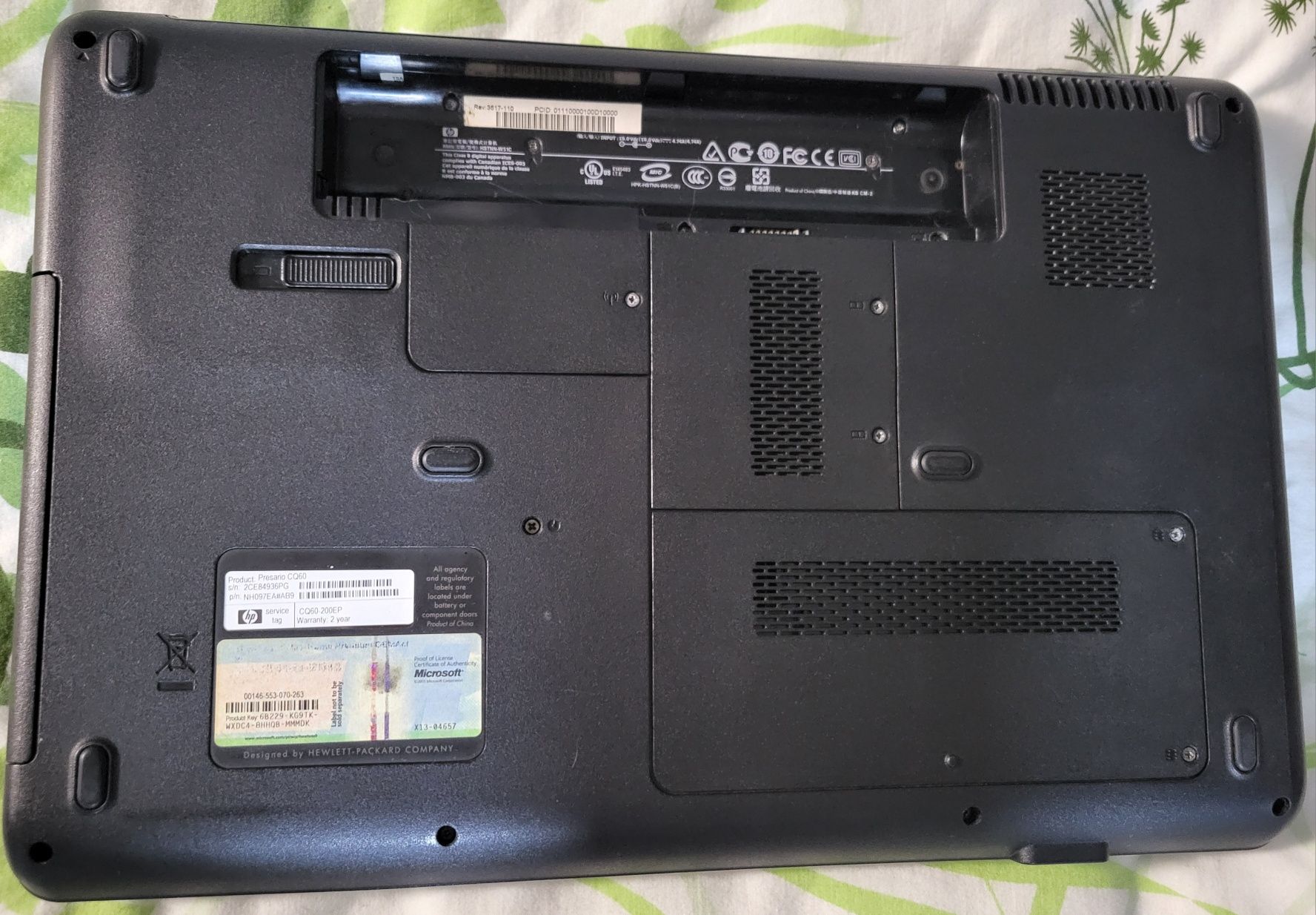 HP Compaq Presario CQ60 на части