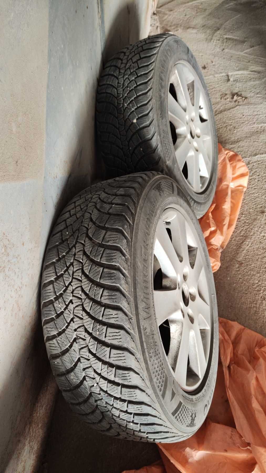 Джанти BORBET 16 5x108 FORD с нови зимни гуми 215/55 R16!