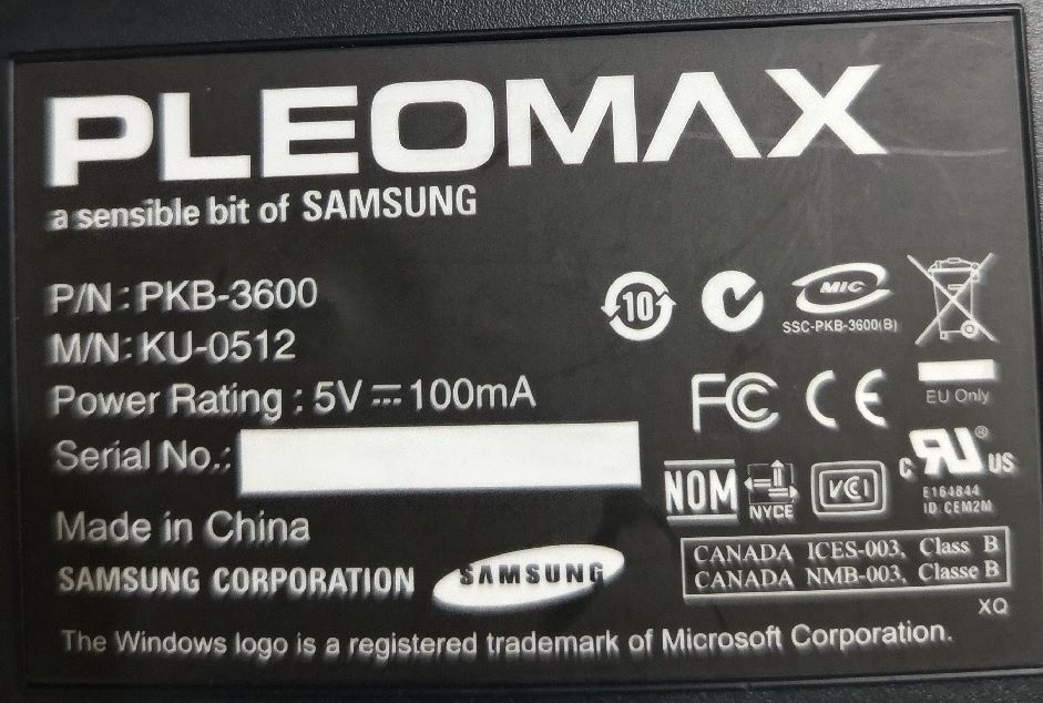 Vand Tastatura Samsung Pleomax pentru calculator