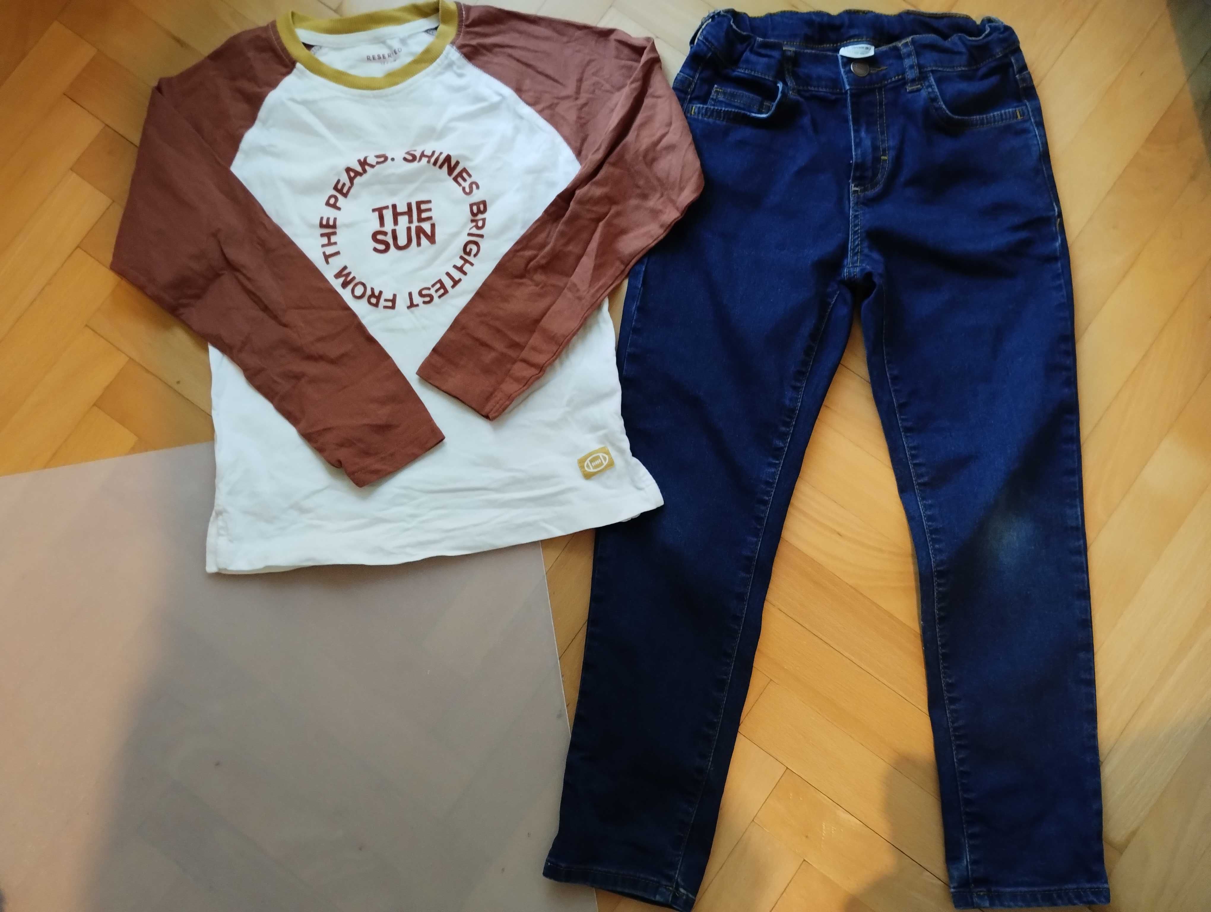 Дрехи момче 128-134р, Тениски Puma S, M р, нови обувки, дънки