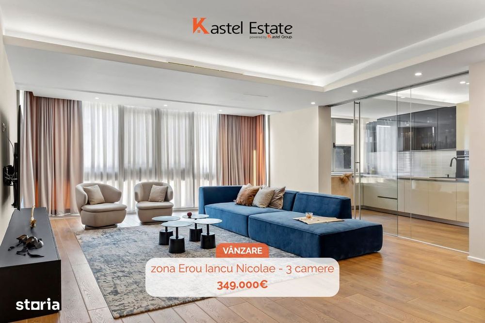 Apartament premium 3 camere |Iancu Nicolae| parcare subterana piscina