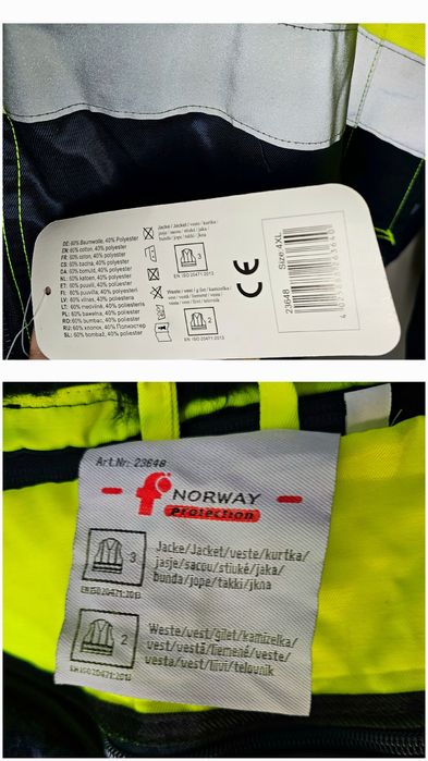 Jachetă Gunnar Norway 23648 Hi-Vis 4XL, nouă, cu etichetă
