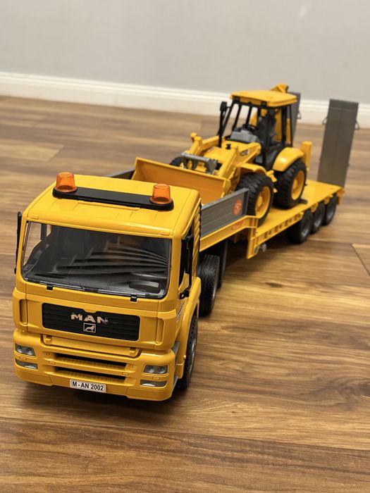 Set Bruder construction - Camion incarcare Man TGA si buldoexcavator