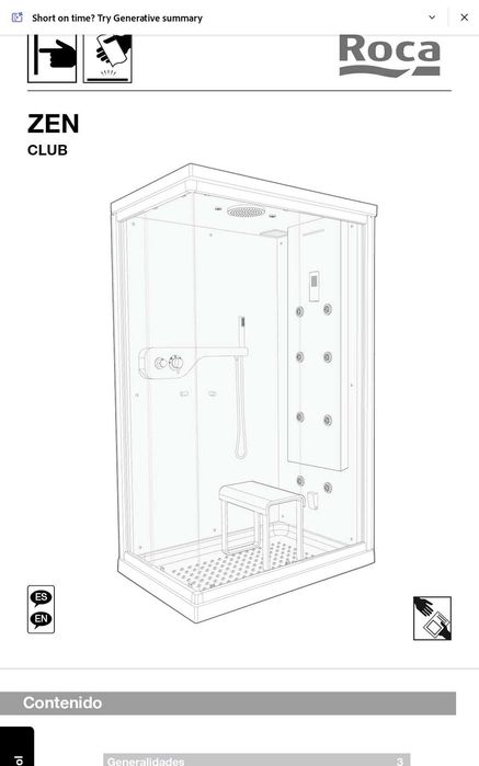 Душ кабина/хидромасажна душ кабина/ ZEN CLUB 1200 ROCA