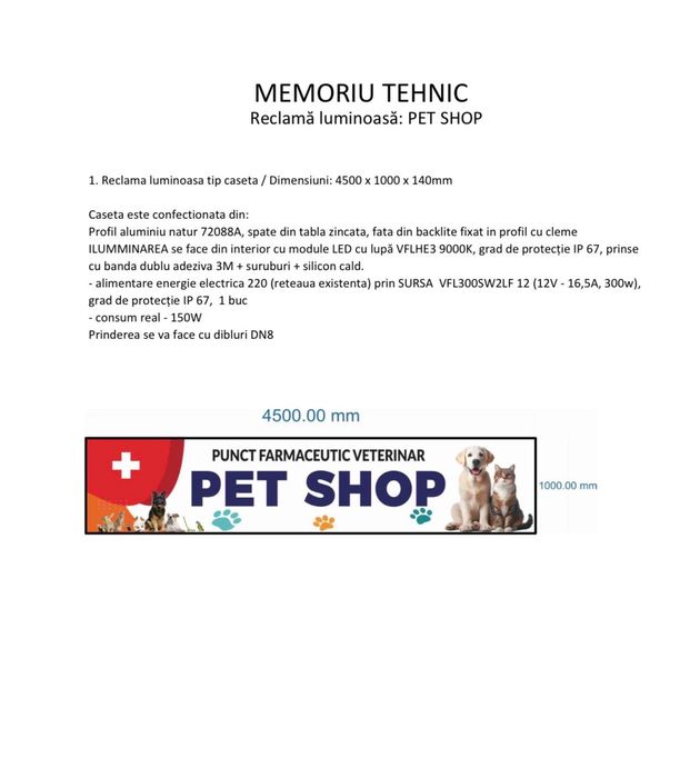 Reclamă luminoasă tip casetă