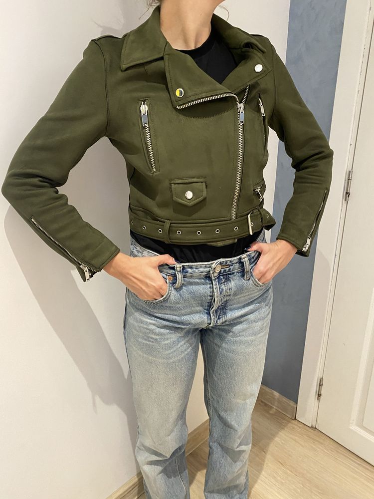 Късо кафифено яке ZARA