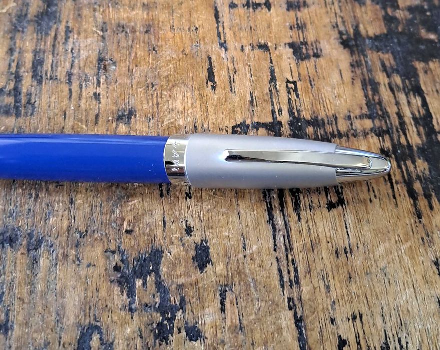 химикалка Сапи Sapi сребро със синьо Италия в кутия