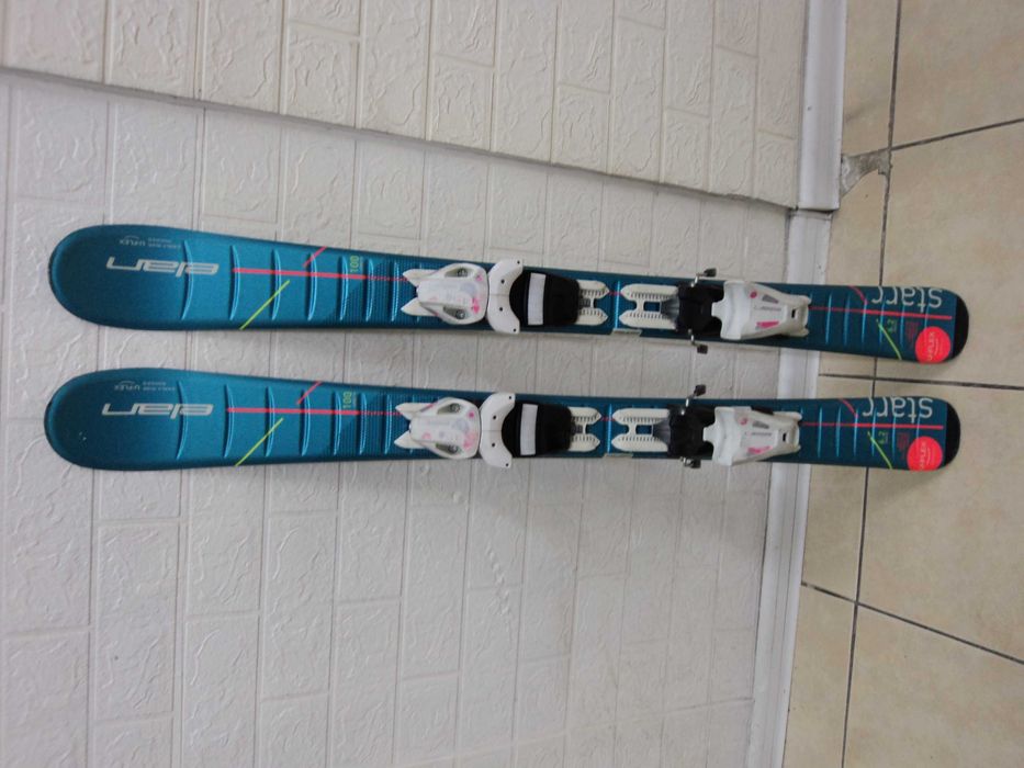 Не новые лыжи для девочек ELAN м-ль STARR 100 см с кр-ми ELAN EL4.5