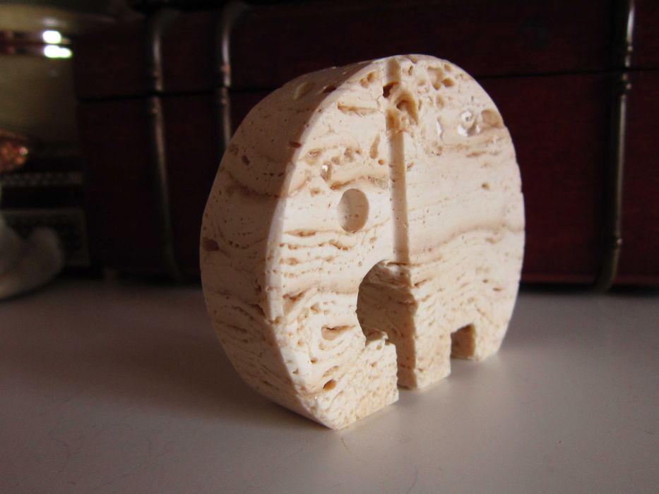 cadou rar Enzo Mari pt Fratelli Mannelli 1970 Elefant travertin