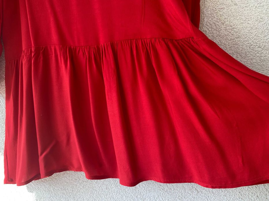 Rochie rosu mac, de vara, vascoza, nou, marime S