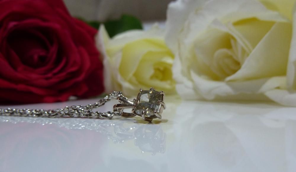 Colier aur 14k cu diamant natural de 1.0ct