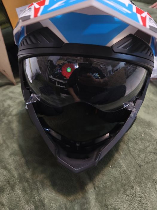 Casca Drifter LS2 OF606 whit blue Noua