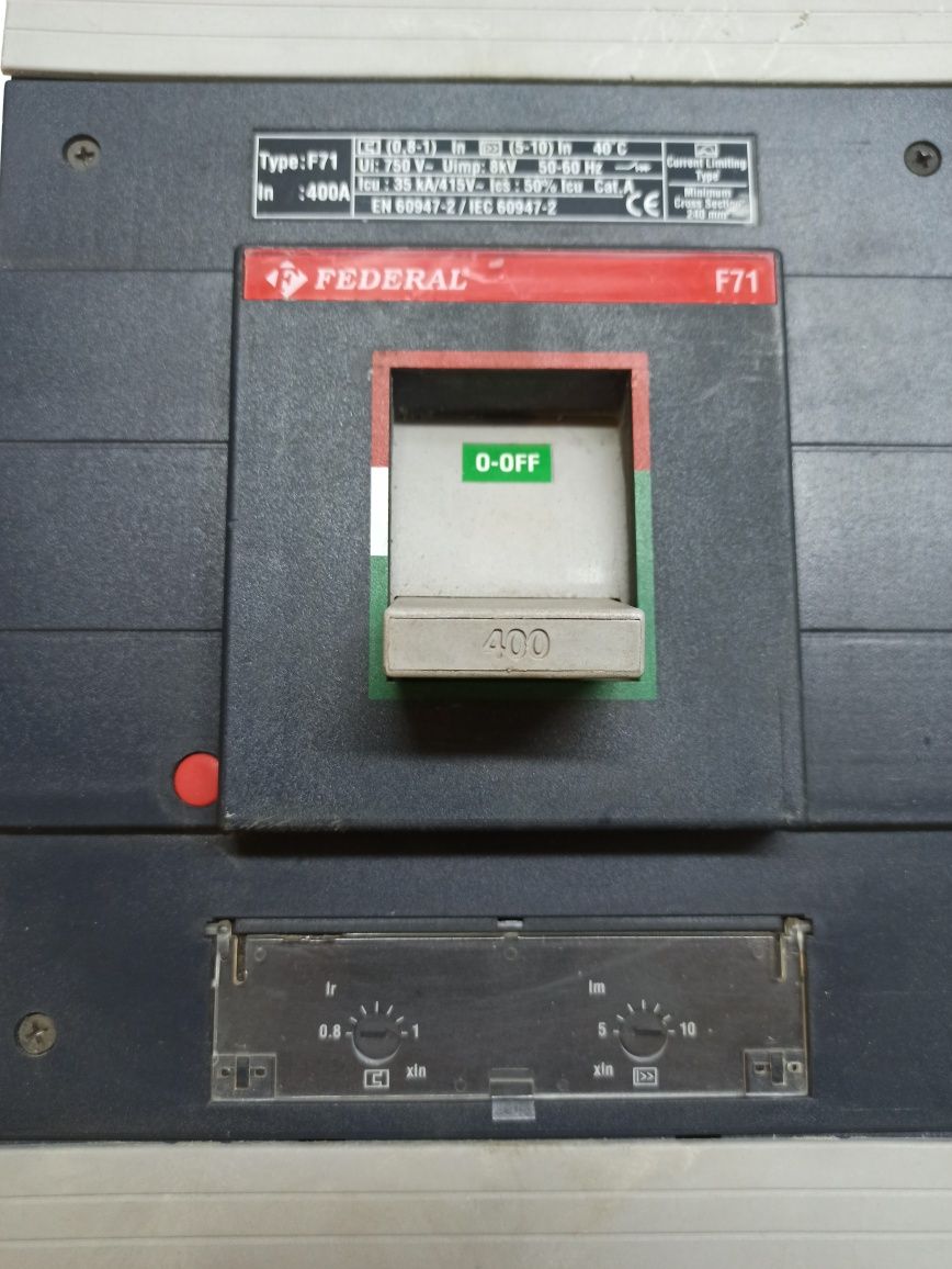 Автоматический выключатель 400А FEDERAL F71