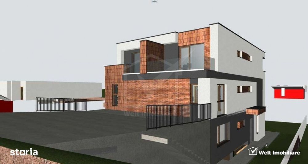 Duplex spatios, 3 niveluri, teren 460 mp