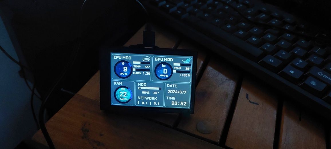 Display Secundar Smart Screen  IPS 3.5" Monitorizare CPU/GPU Aida64