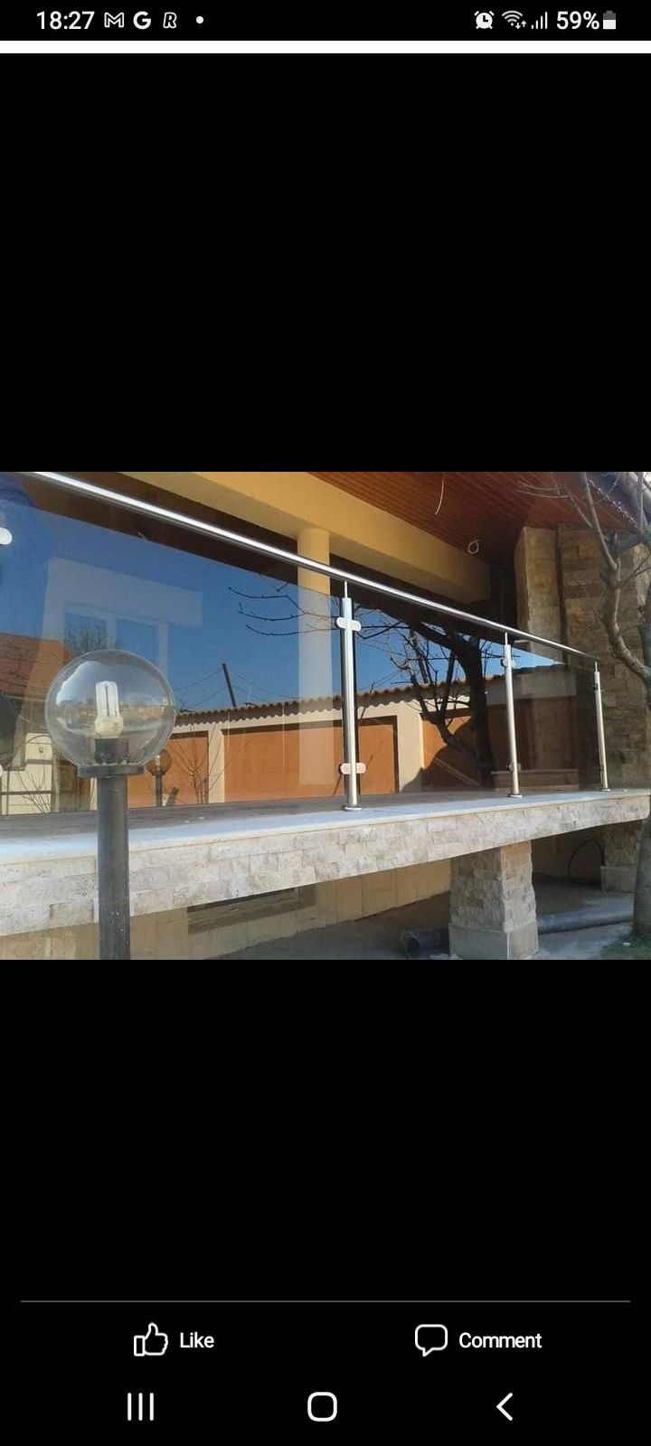 Balustrade inox , fier , sticla securizata sau laminata .  .