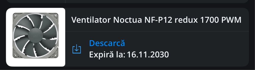 Ventilatoare Noctua NF-P12 redux 1700 PWM Garantie