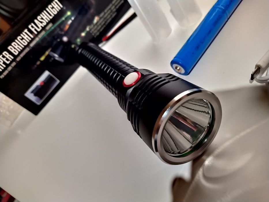 Lanterna LED MMC- XHP50 Incarcare USB Acumulator Dublu 2x18650