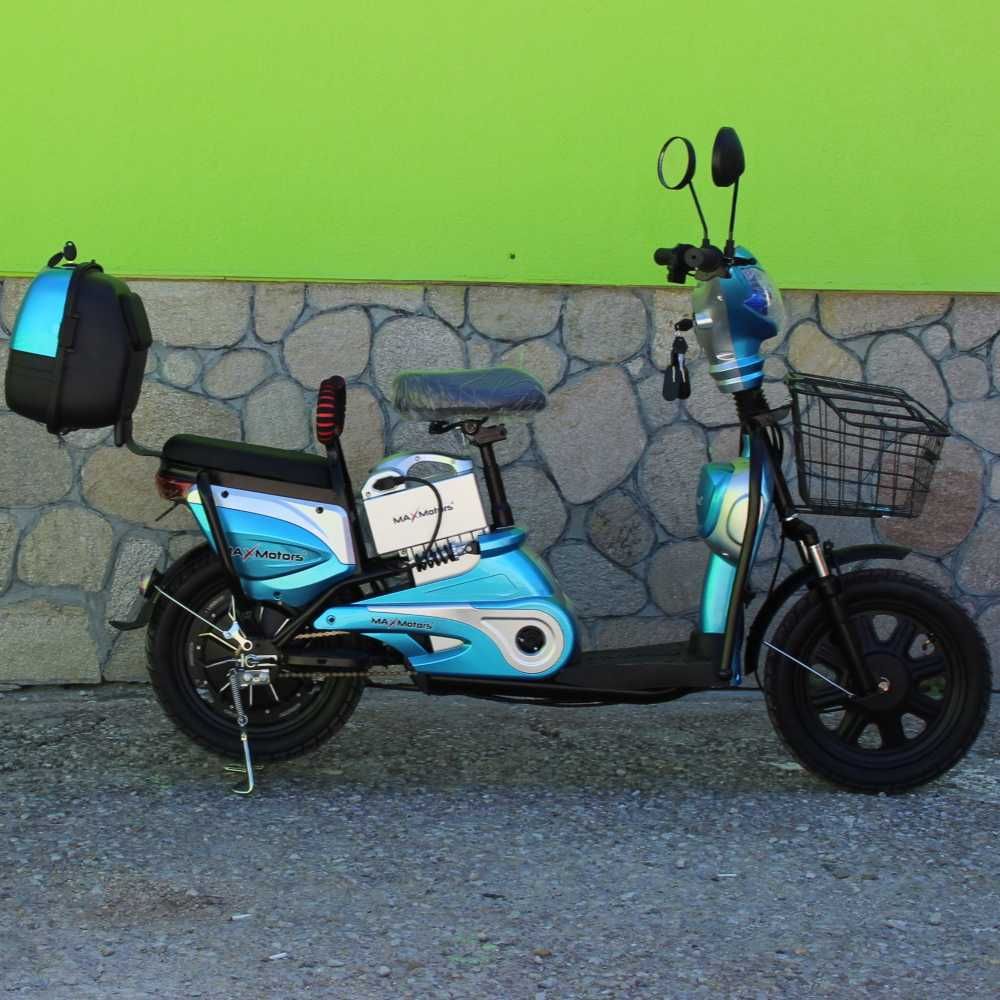 Електрически скутер-велосипед MaxMotors EBZ16 500W – BLUE