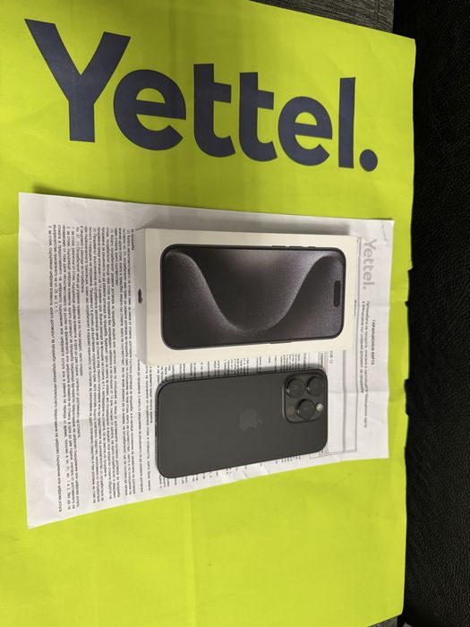 КАТО НОВ 256GB iPhone 15 Pro Yettel Гаранция 2026 Black / Черен
