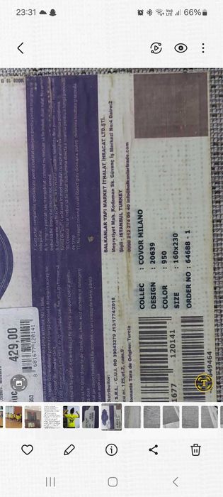 Vand covor living sau dormitor