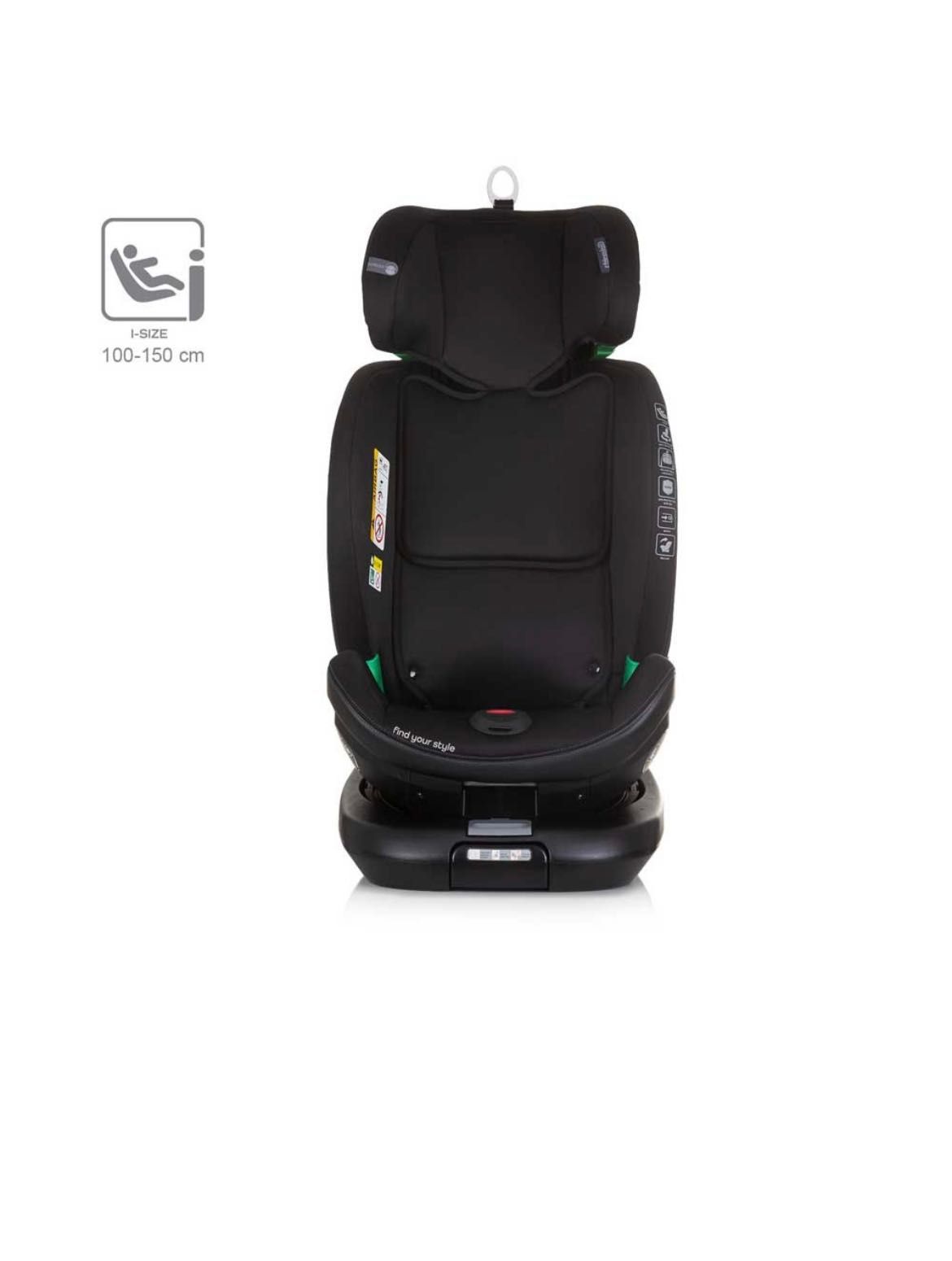 CHIPOLINO Стол за кола МАКСИМУС 360° I-SIZE (40-150 см) ISOFIX