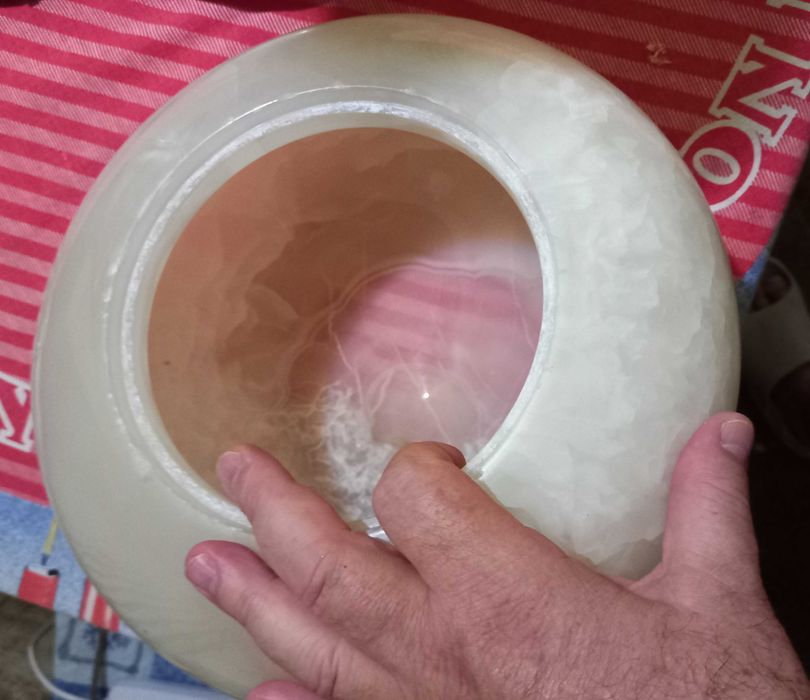 lampă/lampadar din alabastru*, Art Deco Franța/Italia, înc. sec.XX