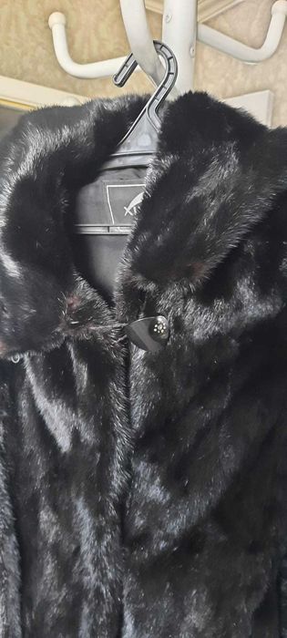 Норковый полушубок "Черный бриллиант" на 46-48 размер
