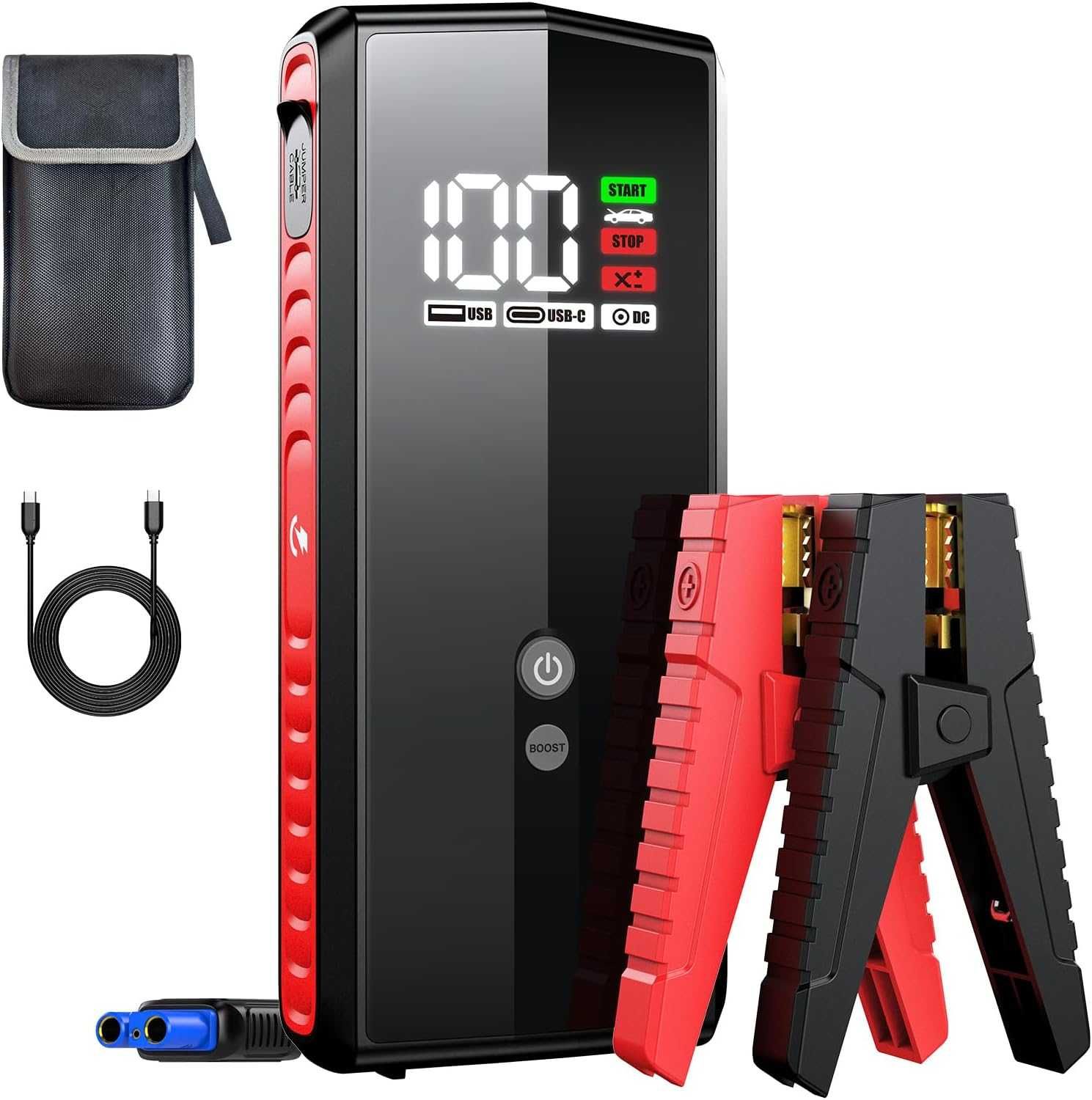 VANTRUE 3000A Jump Starter, за 12V 7,5 л газ/6,0 л дизел, 20 000 mAh